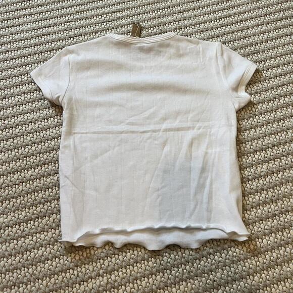 SKIMS Drop Needle Baby Tee in Snow - Picture 6 of 6